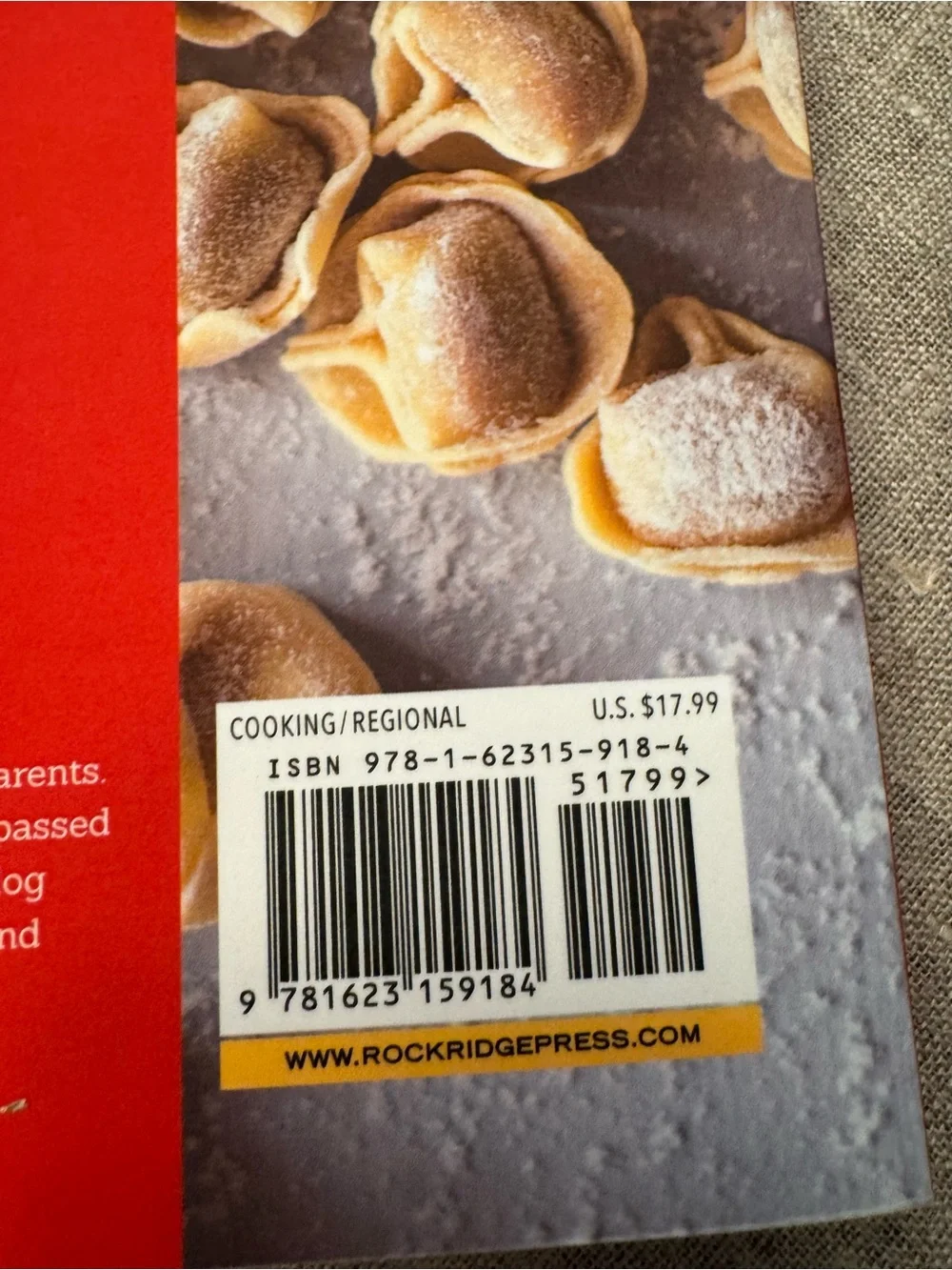 Homemade Pasta Made Simple Cookbook - Yellow Cover